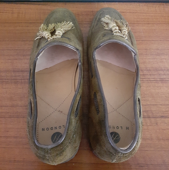 H London green suede tasseled loafers - Picture 5 of 7